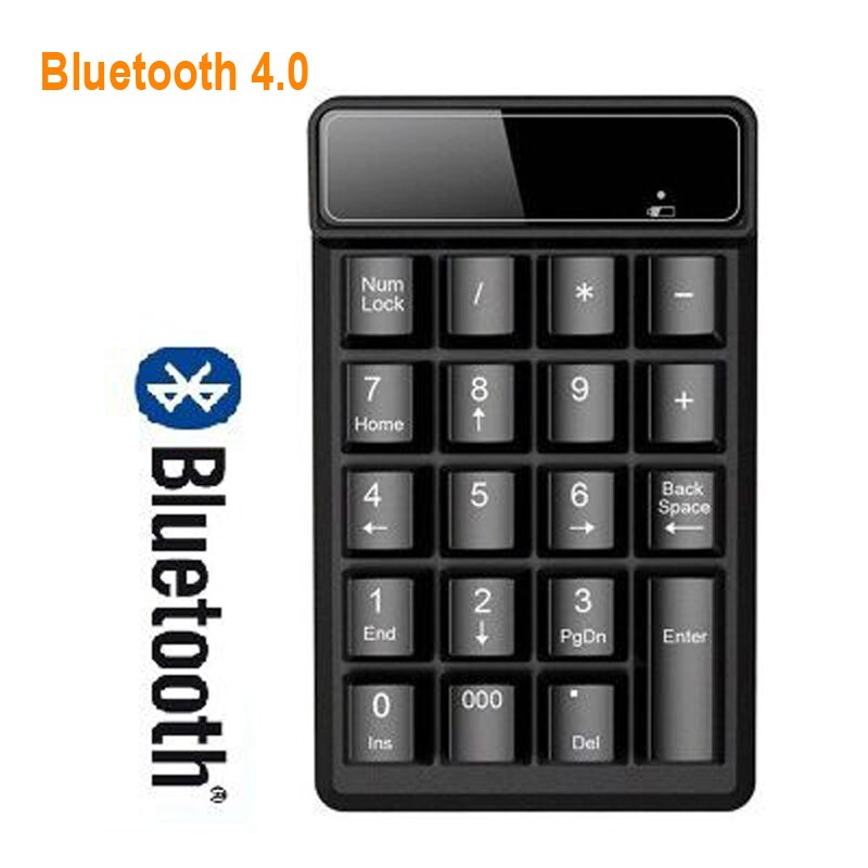 2.4GHz Mini USB Wireless Numeric Keypad 19 Keys Number Pad Numpad Receiver For Accounting Windows XP/7/ 8 Laptop PC Computer: Bluetooth