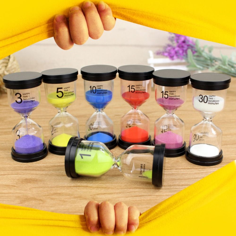 Electroplate Home Decoration Time Reminder Graduation Glass Tube Desktop Ornament Hourglass Timer Sandglass Time Funnel
