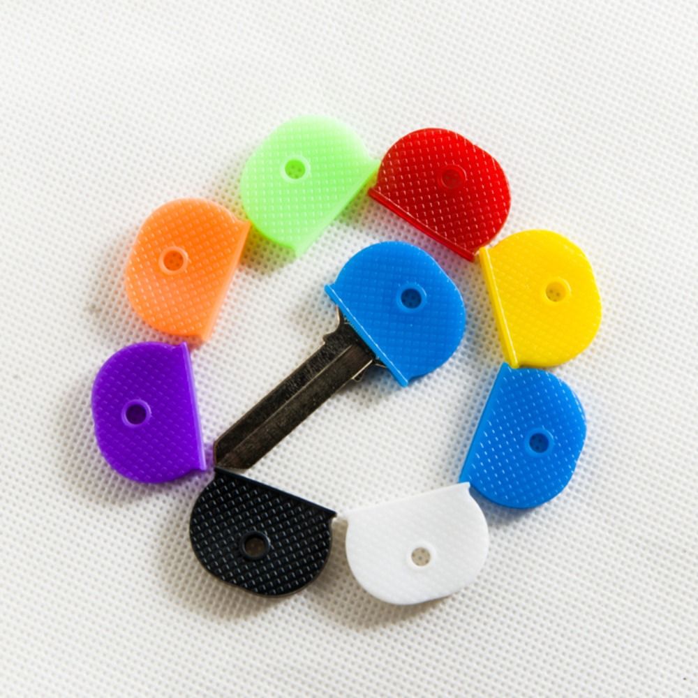 12 Uds. Accesorios para llaves, cerraduras suaves de goma Multicolor huecas, tapas para llaves, cubiertas de silicona, adornos para llaves, cubierta para llavero, Protector para llaves