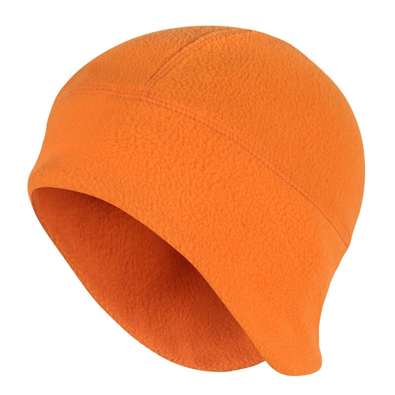 Winter Riding Outdoor Warm Hat Grain Fleece Earmuffs Windproof and Cold-proof Baotou Hat Inner Lining Hat Bicycle Hat MX0041: Orange
