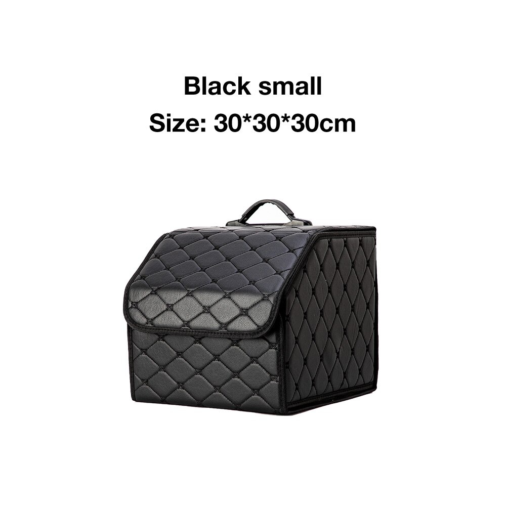 Auto Kofferraum Organizer Kasten Lagerung Tasche Auto Müll Werkzeug Tasche PU Leder Falten Fracht Lagerung Verstauen Aufräumen Auto Veranstalter: zurück S