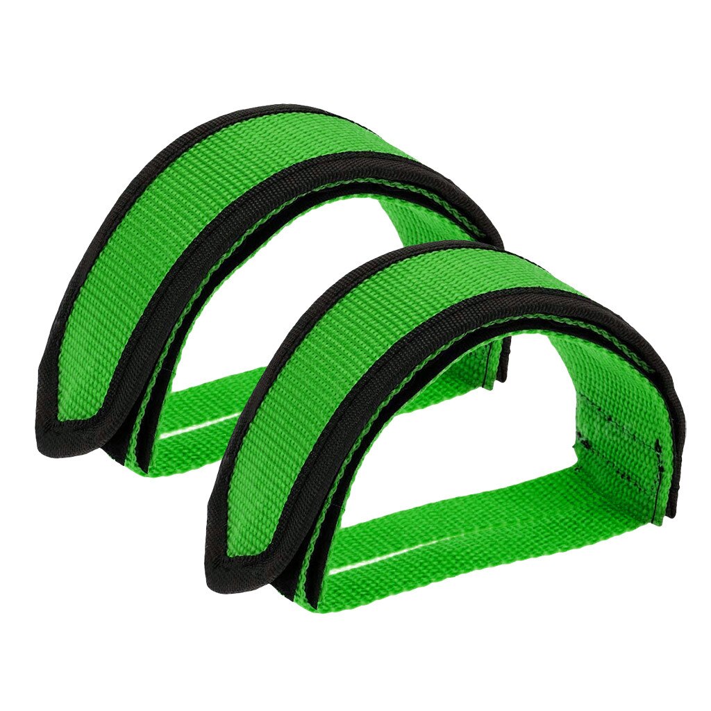 2Pcs Fixie Bmx Fixed Gear Fiets Lijm Bandjes Pedaal Teen Clip Riem Riem Cn Geschikt Voor Fixed Gear outdoor Fietsen: Green