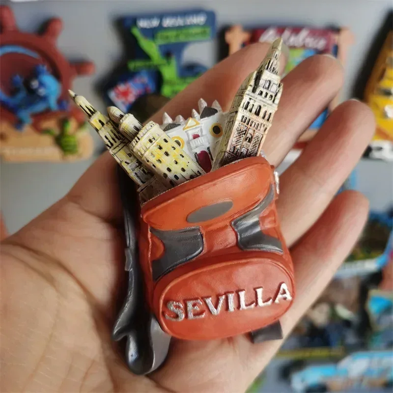 Spaans Koelkast Magneten Toledo La Catedra Kathedraal Malaga Montserrat Magnetische Koelkast Stickers Toeristische Souvenirs Idee: Lavendel