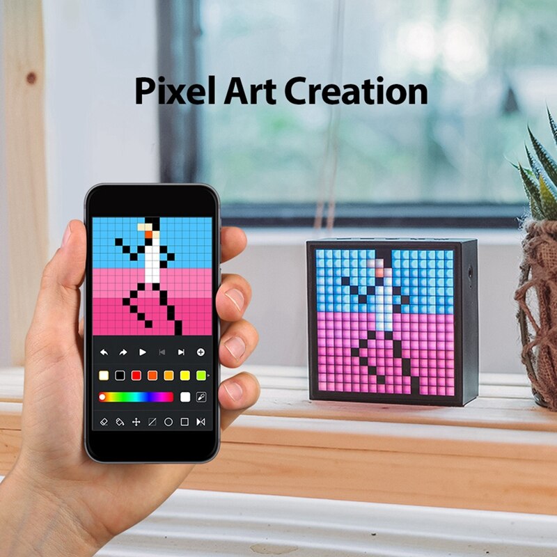 Divoom Bluetooth Portable Speaker Alarm Clock Programmable Pixel LED Display Portable Wireless Mini Speaker