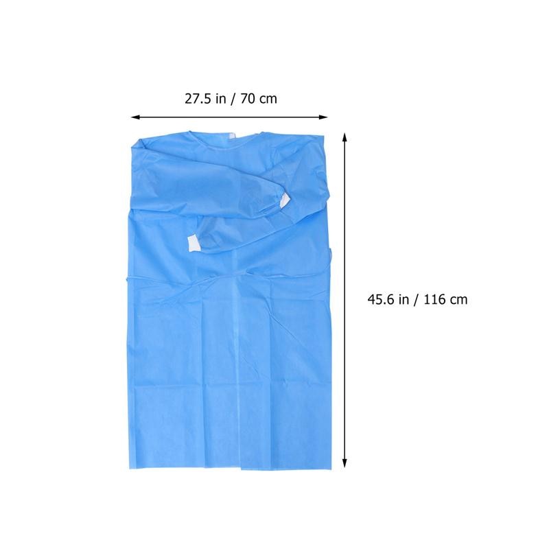 5 st engångs non-woven förkläde engångs städkläder justerbara dammsäkra skyddskläder för städsalong