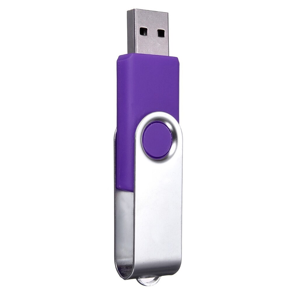 Kleurrijke 64MB Draagbare Roterende USB 2.0 Flash Memory Stick Pen Drive Data Opslag Draaibare U Disk Voor Computer: Paars