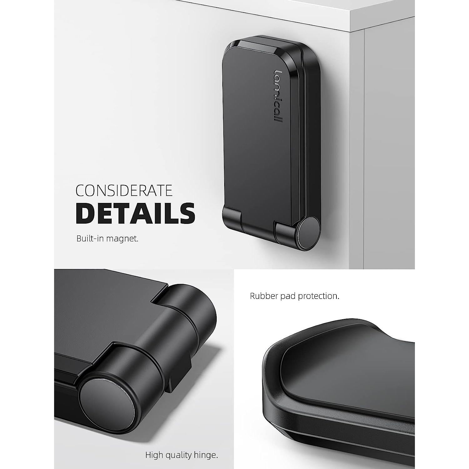 Soporte colgante pequeño para auriculares, gancho plegable, accesorios para juegos de ordenador, adecuado para dormitorio escolar, hogar y oficina, color negro