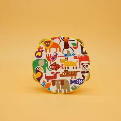 Children hand clap drum tambourine rattle instrument 1-3-6 years old kindergarten teacher with performance tambourine: NO4