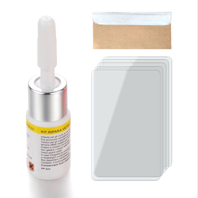3pcs/set Car Windshield Repair tool window glass crack repair resin windscreen repair tool kit: White