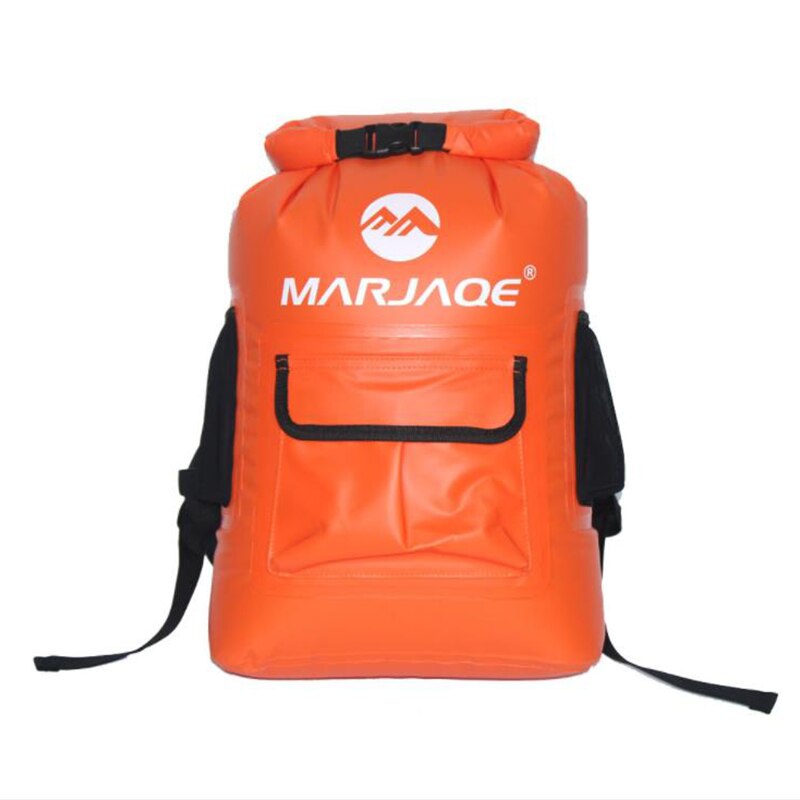 7 farver 22l stor kapacitet vandtæt taske udendørs sport svømning rygsæk bærbar sammenfoldelig camping tør taske mænd kvinder: Orange