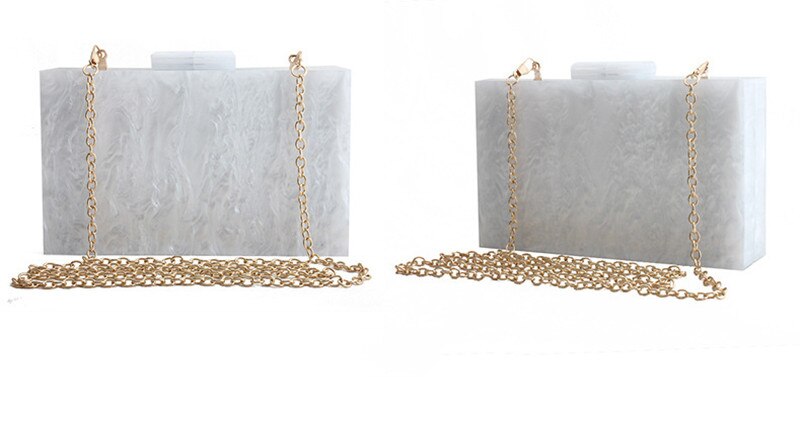 Messenger Bags for Women Brand Shoulder Luxury Crossbody Bags Handbags Bolsa Feminina Pearl White Acrylic Box Clutches Bags