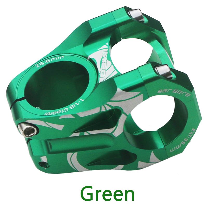Potencia mtb Potencia Bicicleta Carretera Vástago corto para manillar de bicicleta de carretera, 0 grados, 31,8mm, DH, AM, FR, Enduro, 31,8mm, Steerer, 28,6: Verde