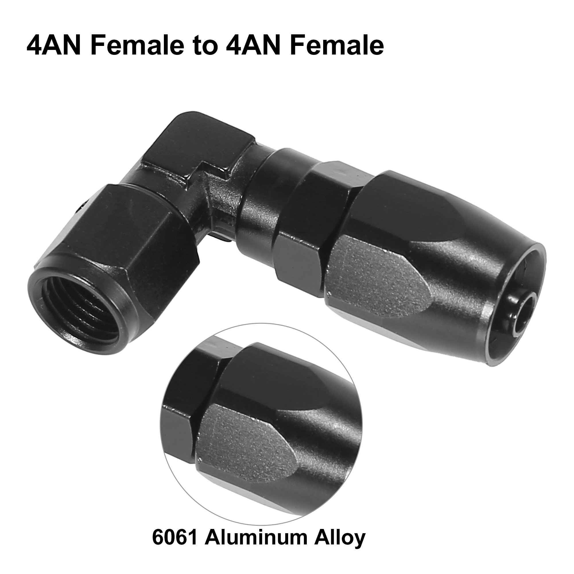 X Autohaux AN4 90 Graden Vrouwelijke Swivel Koppeling 90 Graden Slang Union 6061 Aluminium Brandstof Lijn Auto Stookolie hose End Fitting