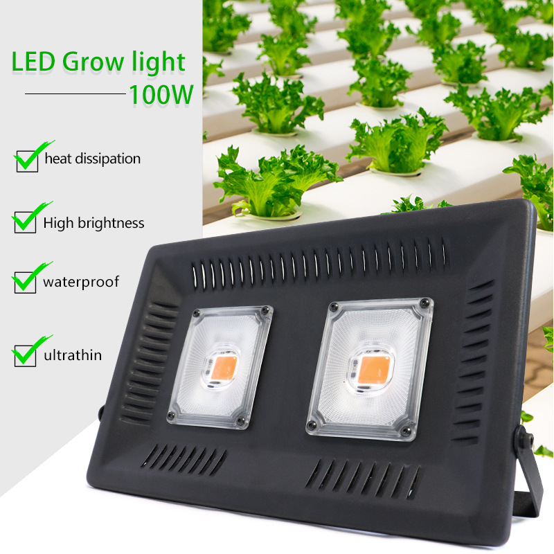 Volledig spectrum led kweeklamp waterdicht 100w 200w 300w cob groeilamp voor planten kweeklamp binnen hydrocultuurlamp 220v