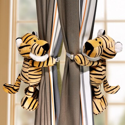 Ganchos de sujeción para cortinas, accesorios de decoración para habitación de niños, correas para cortinas, animales del bosque de la selva, 2 uds.: G