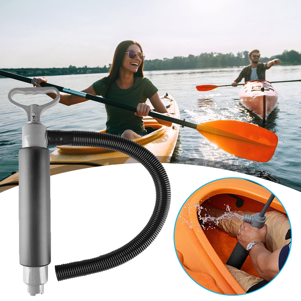 41cm Kayak Hand Pump with Tube Canoe Floating Hand Bilge Pump Rescue Emergency Water Bailing Pump Kayak Canoe Accessories