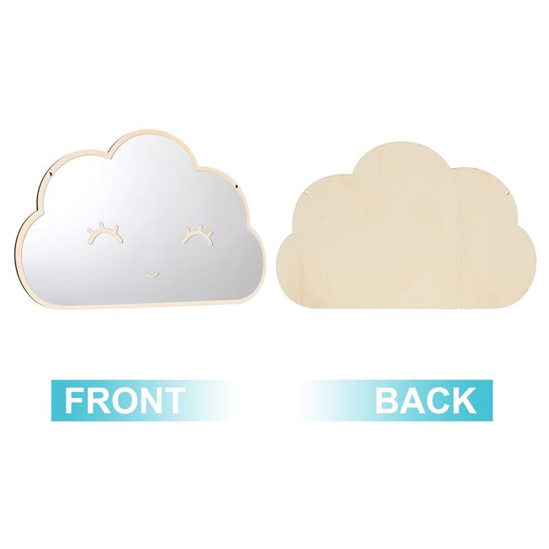 Espejo acrílico con forma de nube para la pared de los niños, decoración creativa de pared de habitación