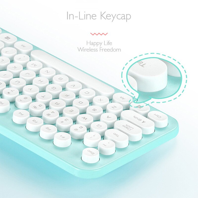 2.4G Round keycap Keyboard Wireless Mouse Silent Keyboard Gaming Mouse For Macbook Pro Ergonomic Computer Keyboard and Mouse