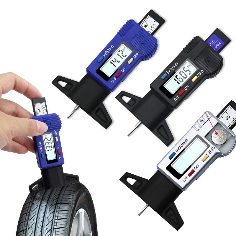 Micrómetro Digital de 0,01mm para herramienta de medición automática, medidor de profundidad de la banda de rodadura, 0-25mm, LCD, puntas de carbono para instrumentos de altura