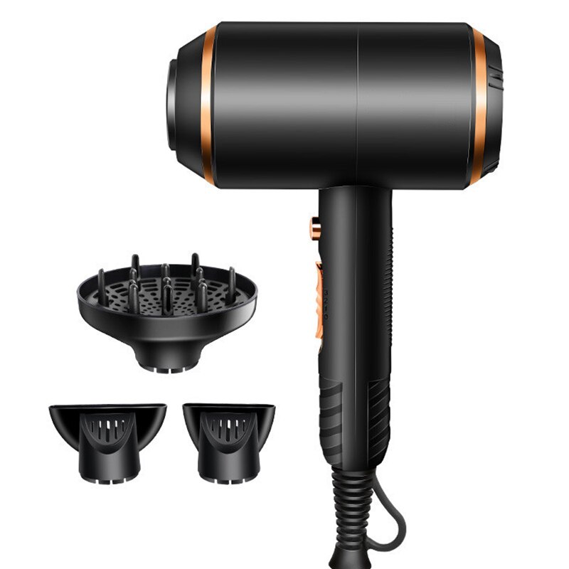 Professionele Haardrogers Licht Weighte Föhn Salon Droger & Cold Wind Negatieve Ionische Haar Stijl Tool: black 2 / UK