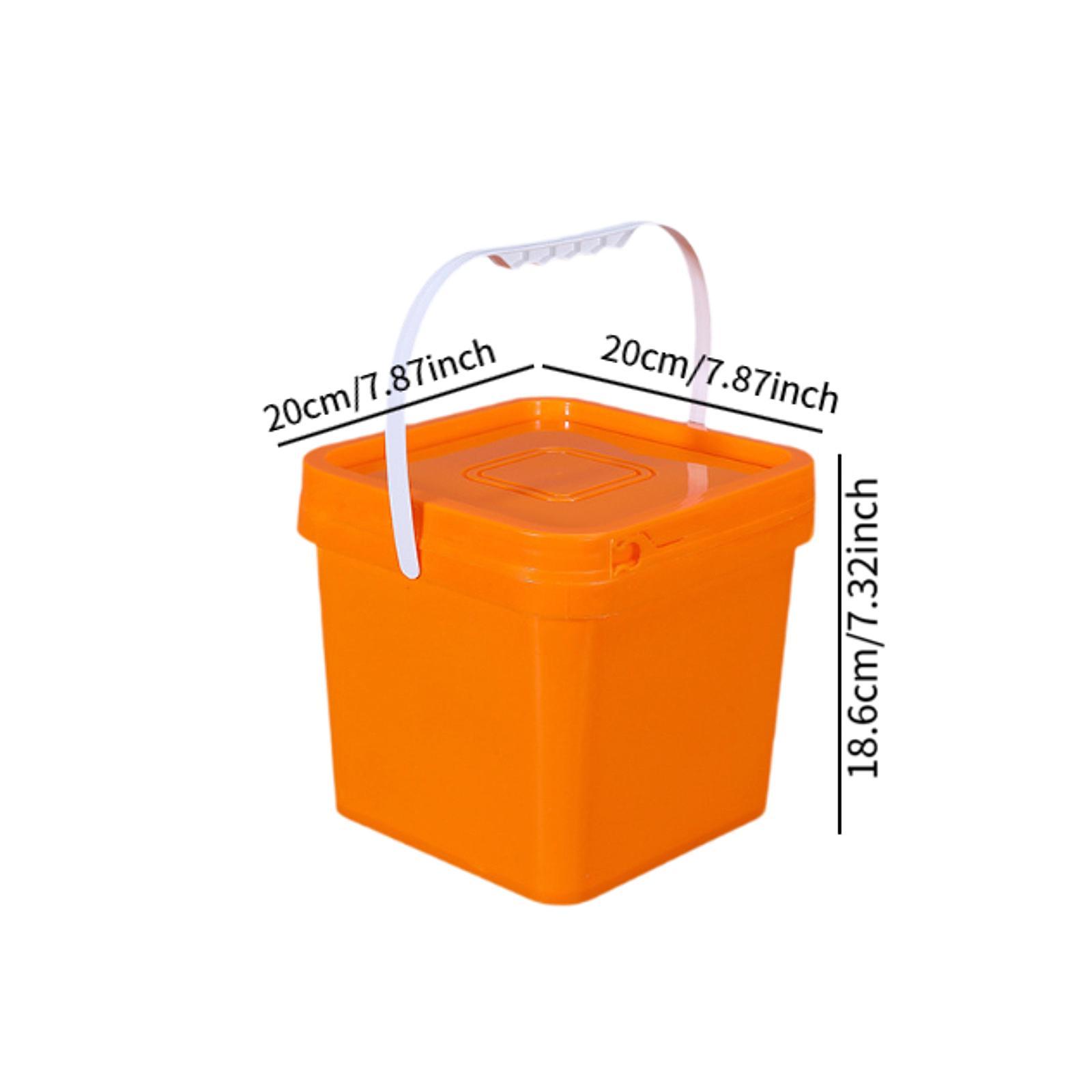 Vierkante emmerem met handvat en deksel Universele emmer voor buiten Autowassen Thuis Keuken Garage DIY-projecten Verfwater