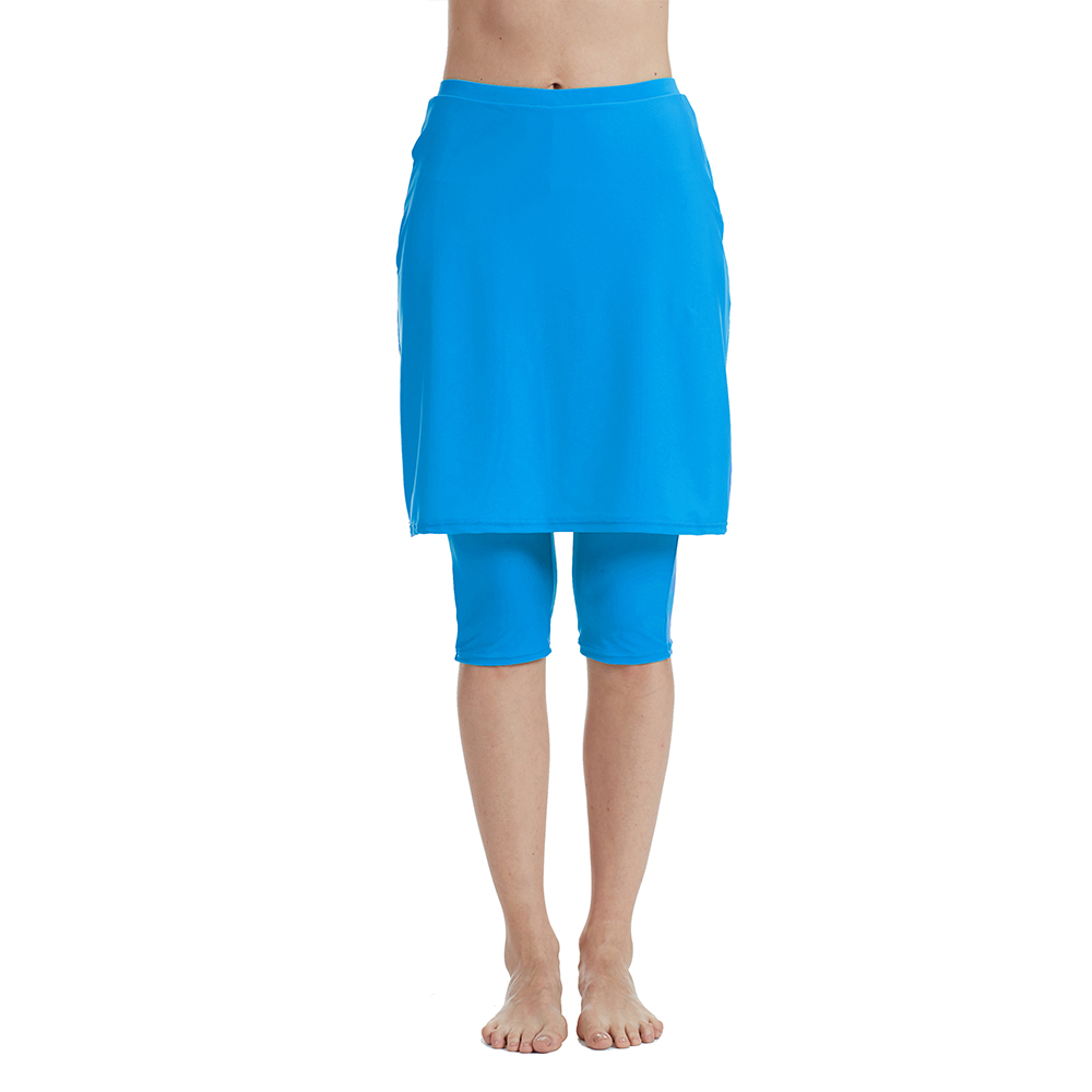 Women's capris leggings energetic skirt swimsuit sunscreen skirt (Gray)