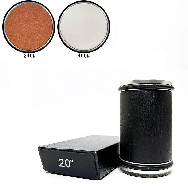 Rolling Knife Sharpener Magnetic Knife Holder Diamond Sharpening Stone 15 & 20 Degree Roller Sharpening for Kitchen Knives Tool: Brown