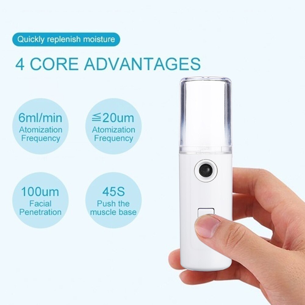 Exfoliador ultrasónico de piel exfoliante Extractor Facial limpieza profunda dispositivo de belleza + rejuvenecimiento de la piel Nano vapor de niebla Facial