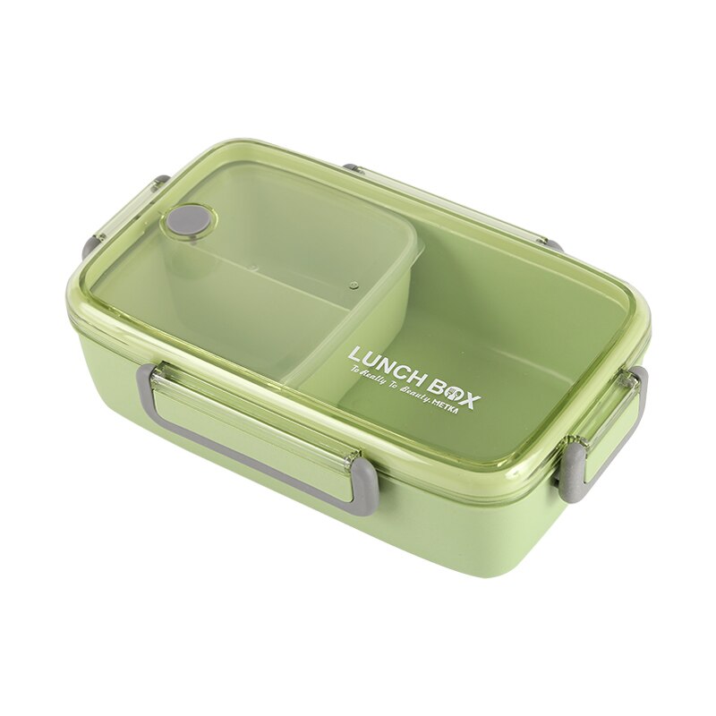 BPA Freies Mittagessen Box Umweltfreundliche Bambus Faser Material Tragbare Bento Box Microwaveble Lebensmittel Lagerung Container Für Büro Kinder: Green