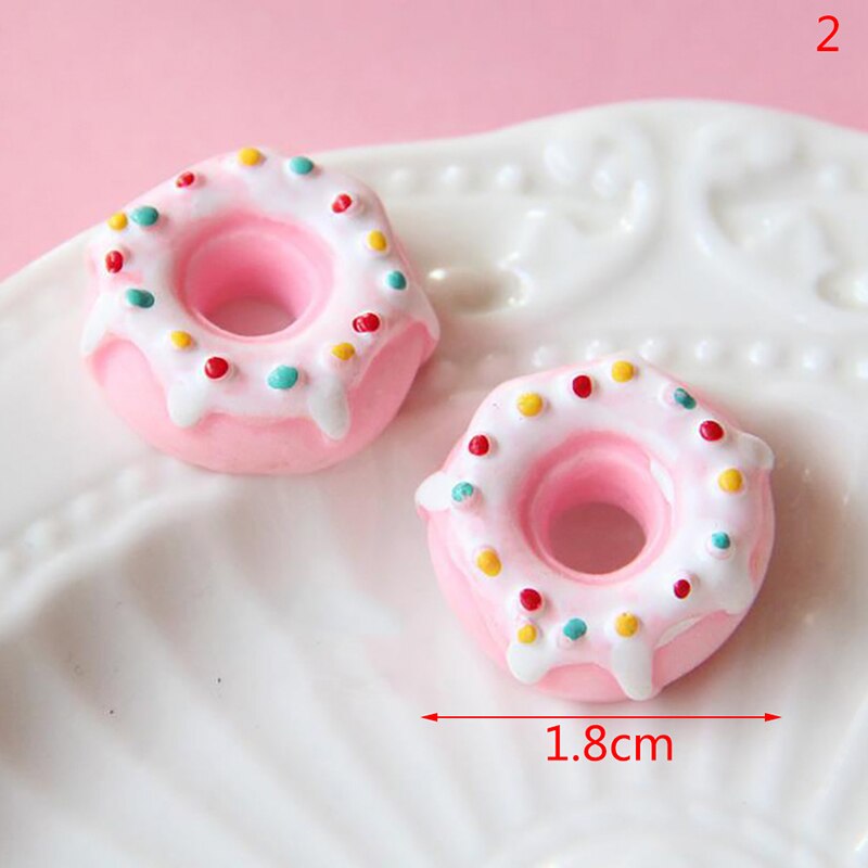 10Pc Leuke Mini Candy Donut Pop Voedsel Pretend Play Poppenhuis Miniatuur Thuis Craft: PK2