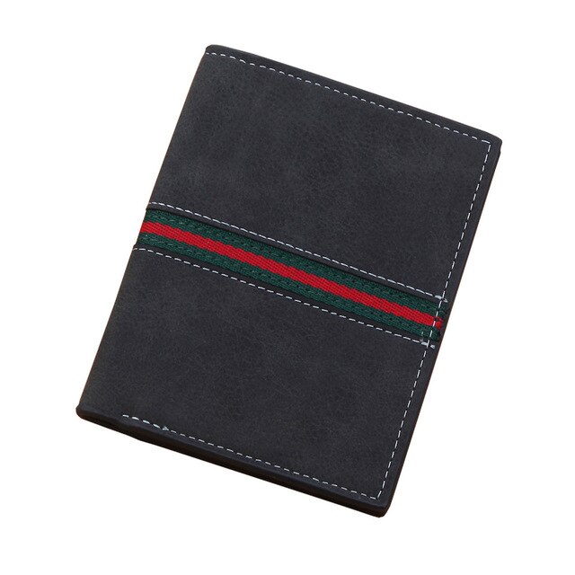 Catei karrui novo masculino curto retro carteira coreano multifuncional horizontal ultra-fino macio carteira local atacado esfrega carteira: 043 Vertical black