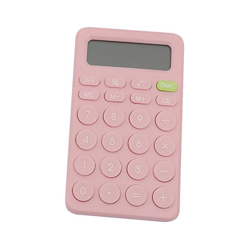 Basic Calculator Portable 8-Digit Calculator for Students Mini Calculator Office Supply: Pink