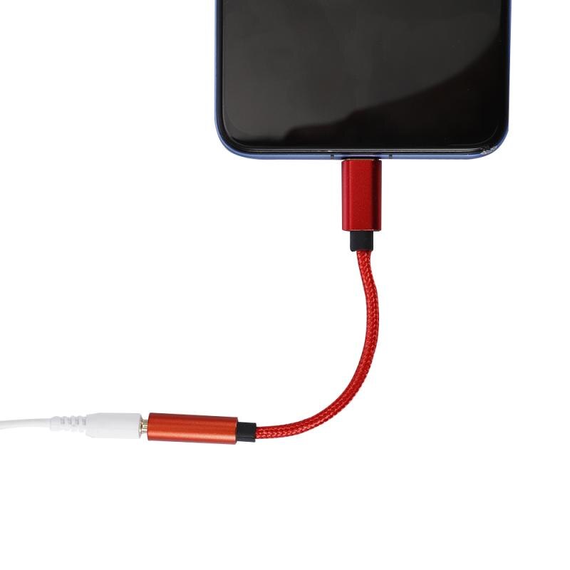 Nylon USB C di Tipo C A 3.5mm del Trasduttore Auricolare Cuffie Cavo del Convertitore Jack Adattatore Audio Digitale Per Ipad Pro Samsung huawei Xiaomi