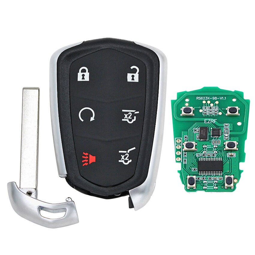 4/5/6 -painikkeen älykäs kauko-ohjain cadillac escalade /escalade esv xts cts  ct6 ats 433 mhz fcc id: hyq 2eb