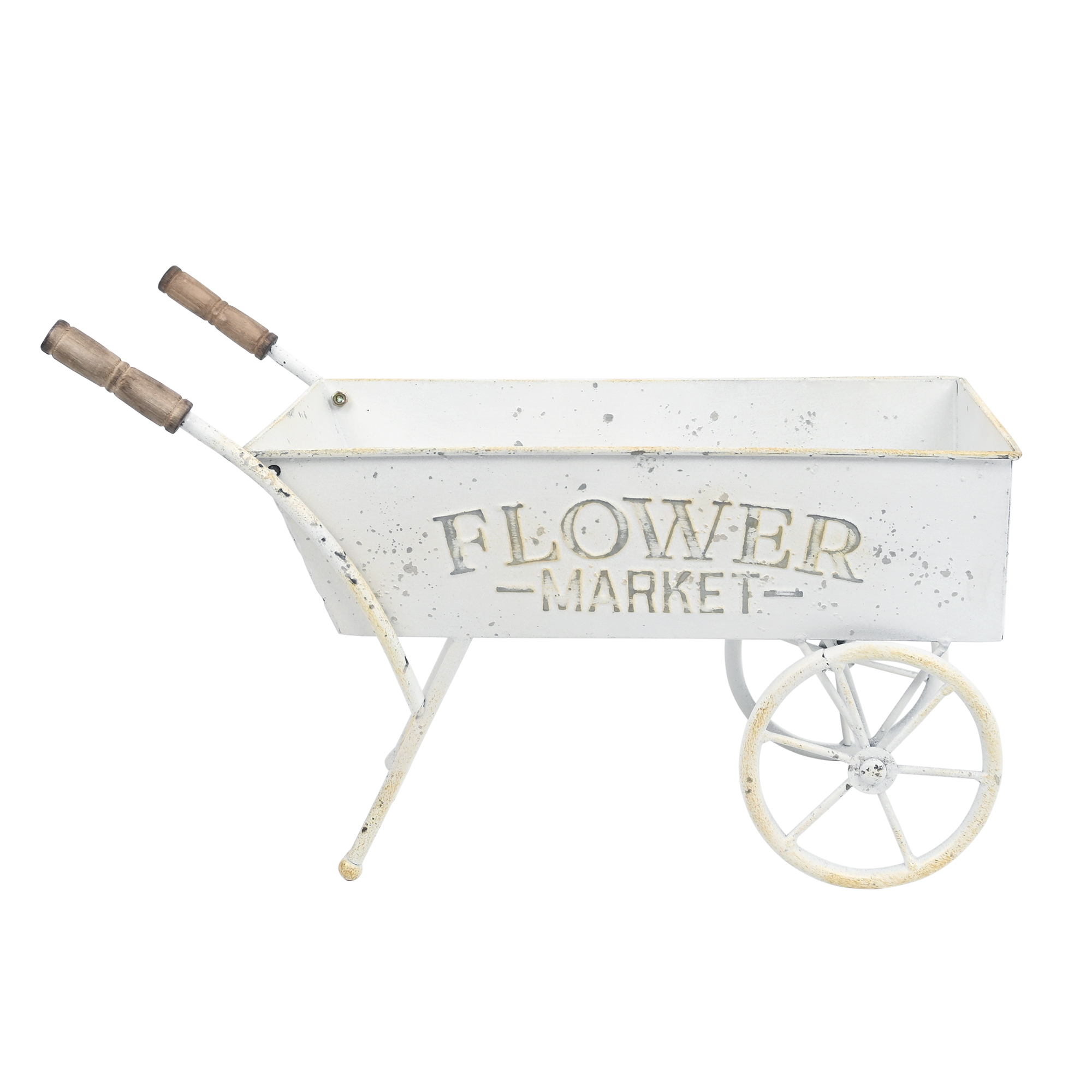 Carro de flores pequeño Vintage, macetero de carretilla, macetero de vagón de Metal para plantas de interior y exterior, carrito decorativo de jardín Pla