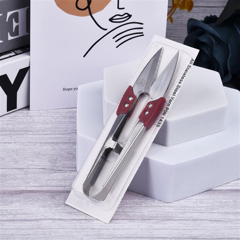 Stainless Steel Yarn Shears Cutting Sewing Scissors for Fabric Shears Cross Stitch Scissors Embroidery Scissor U Thread Scissors