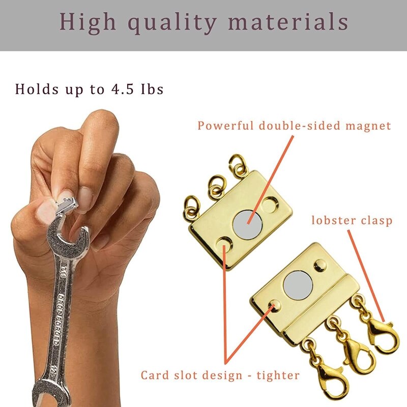 Necklet Double Layering Clasp Diy Jewelry Accessories Lobster Buckle Metal Double Layering Clasp Jewelry Accessories