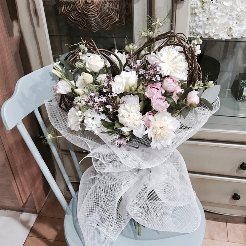 Korean Mesh Lace Wrapping Paper Gauze Flower Packaging Supplies Plain Color 10yard