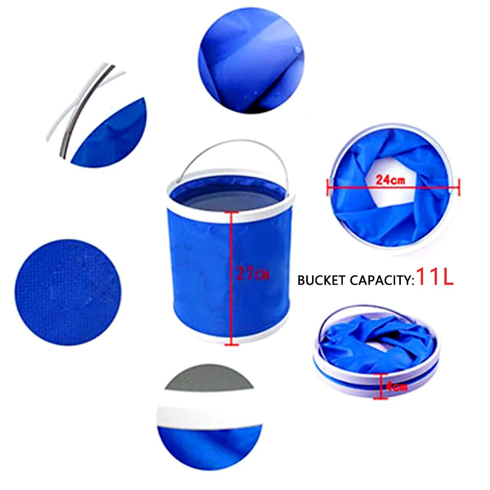 9l/11 lcar draagbare emmer waterdichte doek ontvangst emmer auto emmer opvouwbare emmer canvas vis emmer