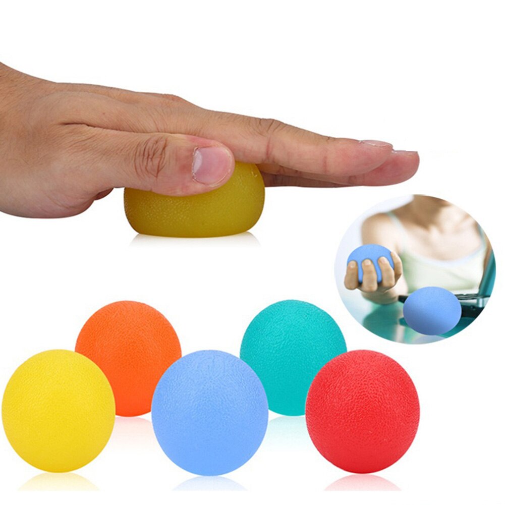 Silicone Massage Therapy Grip Ball Hand Finger Strength Exercise Stress Relief Decompression Ball Fitness Equipment