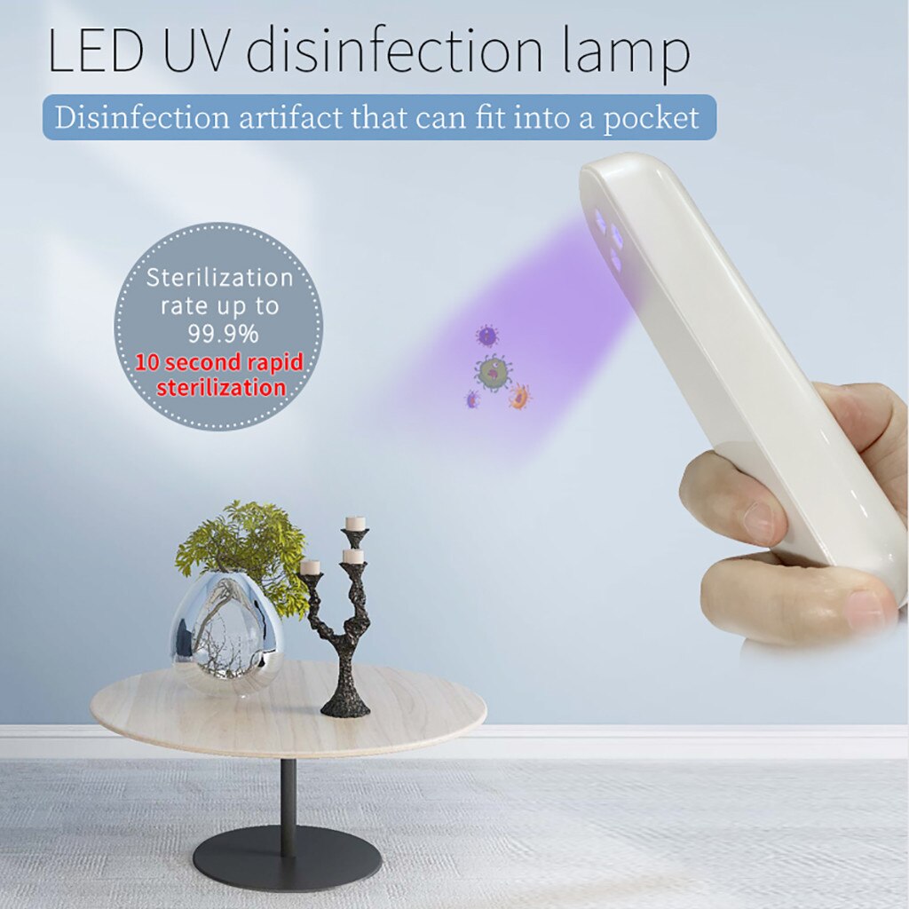 UV Lights LED USB Handheld UVC Germicidal Lamp Disinfection Lamp Portable Home Travel UV Sterilizer Wand uv c led 365nm lampe