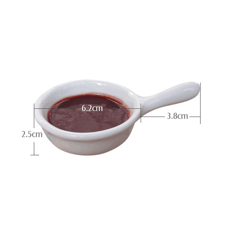 Plato pequeño y bonito de cerámica y porcelana NIMITIME con asa