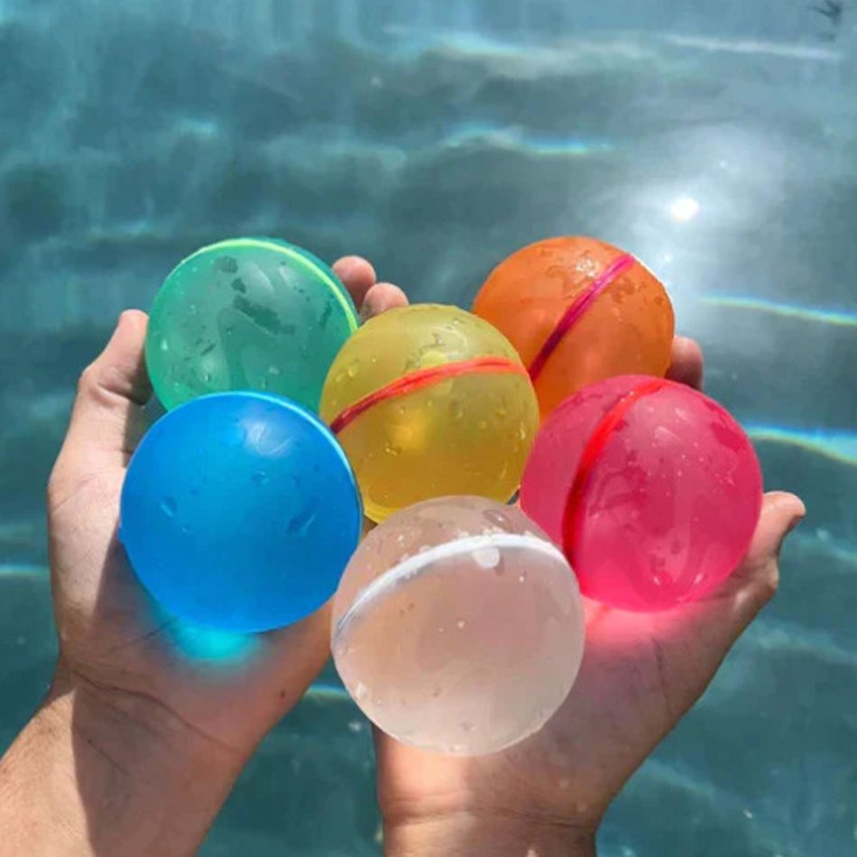 Herbruikbare magnetische waterbal van siliconen, snel te vullen met water voor watergevechten in de buitenlucht in de zomer, verkrijgbaar in willekeurige kleuren.