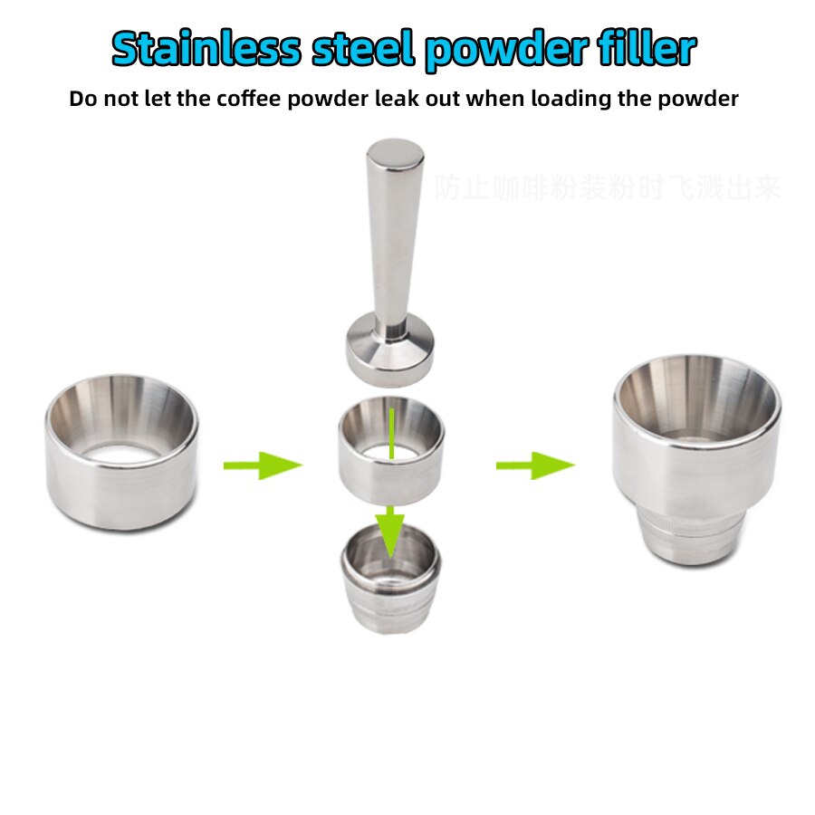 Capsulone 3rd STAINLESS STEEL Metal Capsule Compatible with Nespresso Refillable Reusable coffee capsule pod