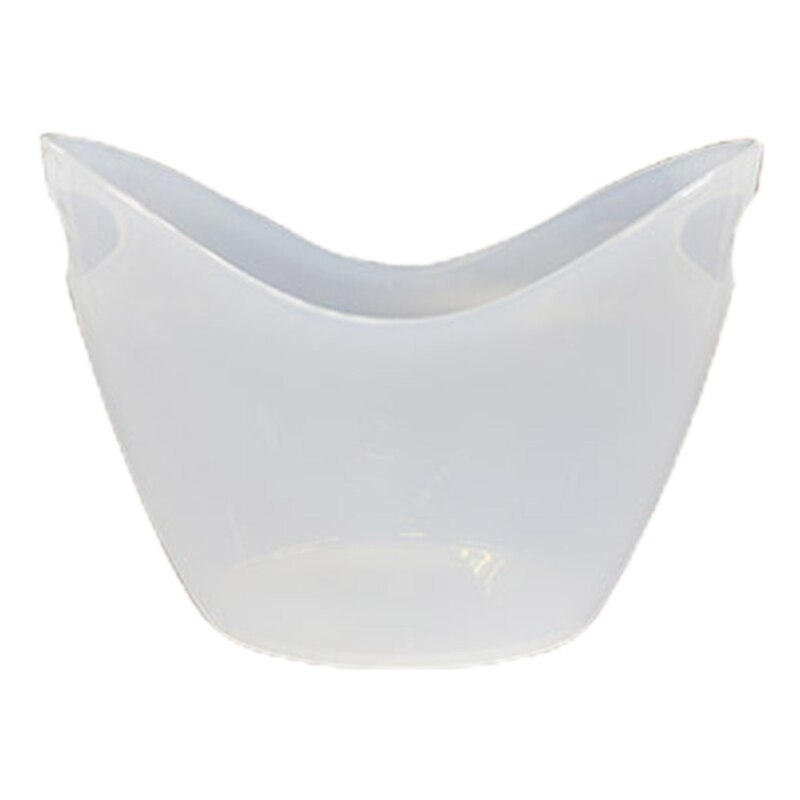 Transparent 4L Plastic Ice Bucket Bar Ingot Shape Wine Trough Water Entertainment Stand Wine Holder Glass Wine Bottle: Default Title
