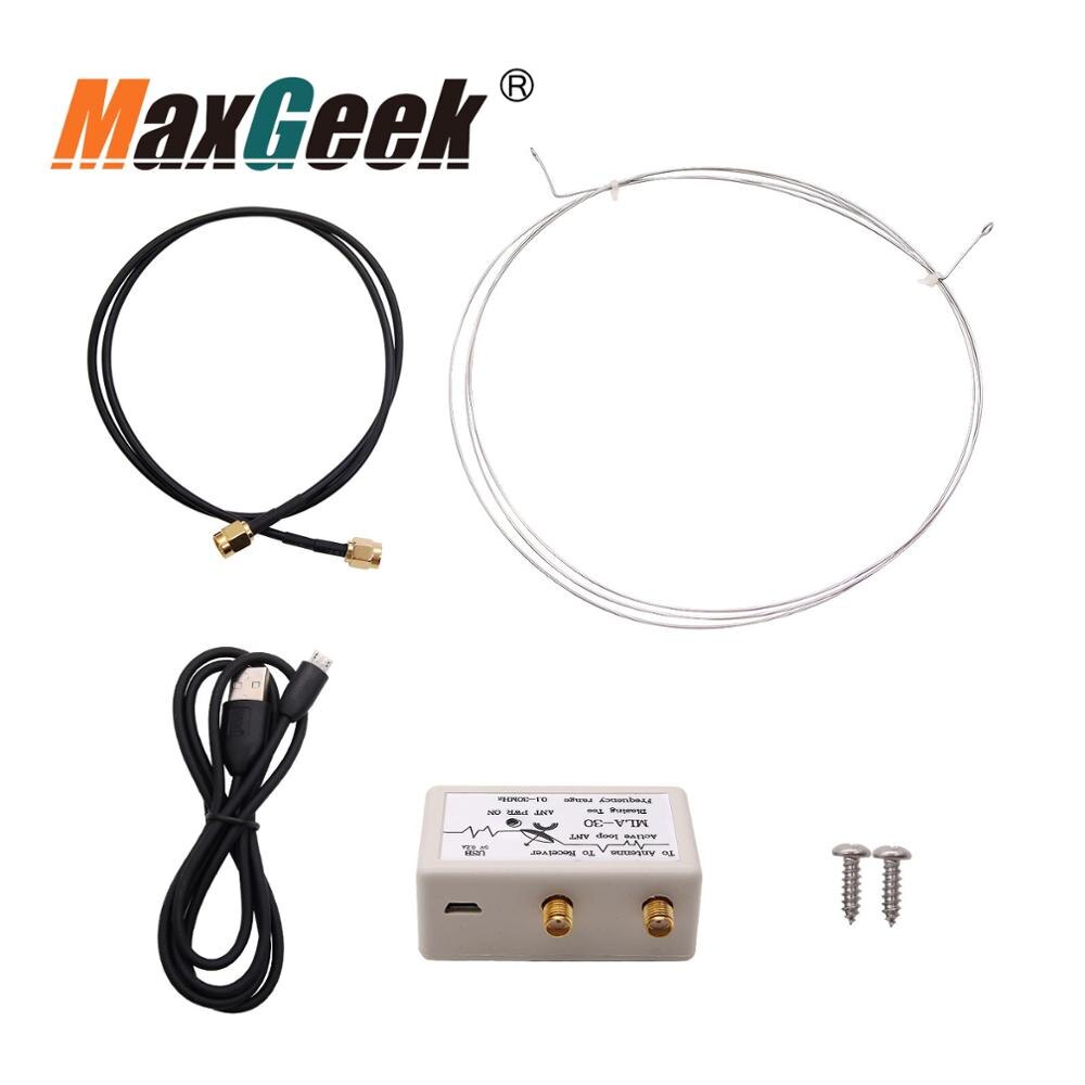 Maxgeek MLA-30 Active Loop Antenna Active Receiving Antenna 100KHz-30MHz for Medium Wave Shortwave Radio