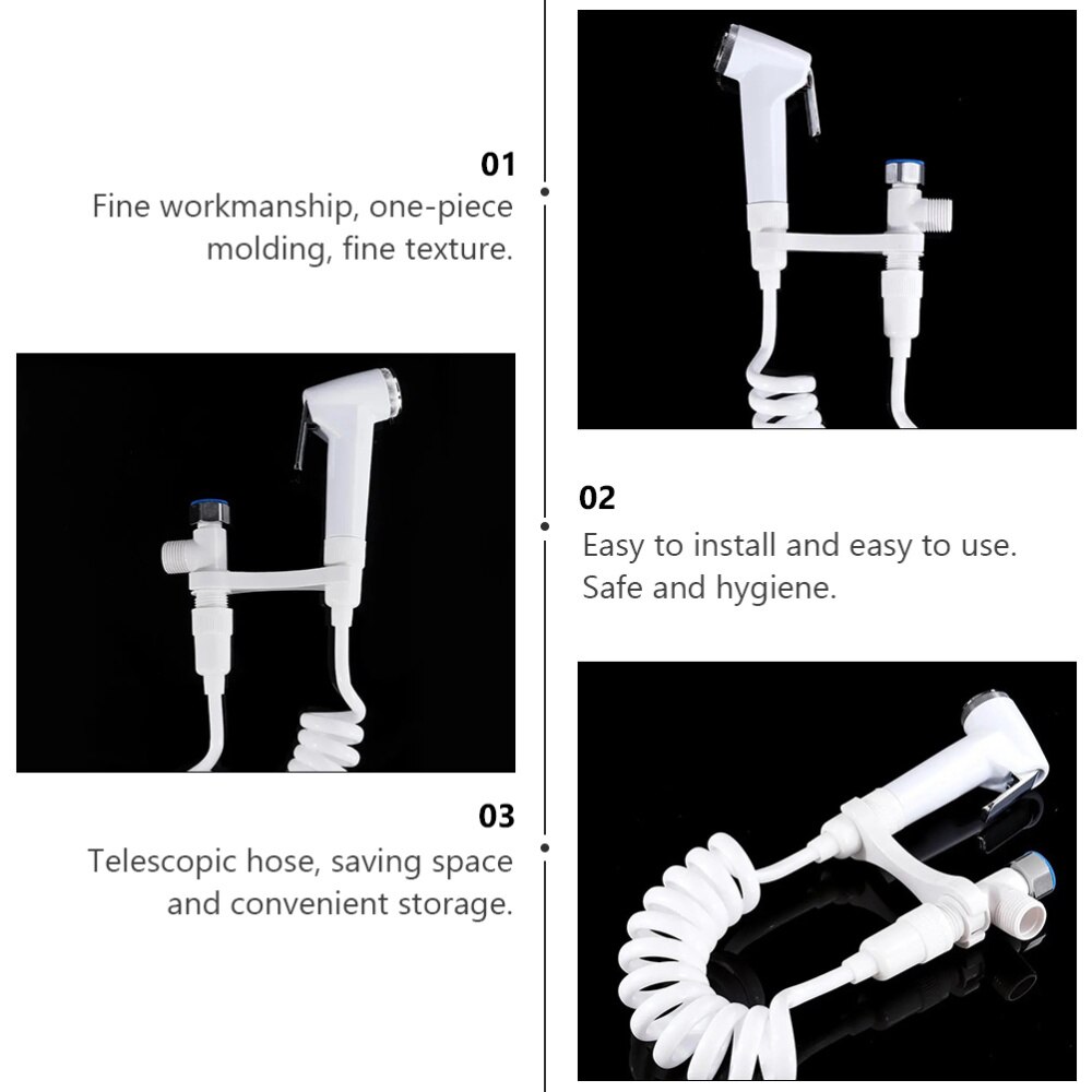 1 set lichtgewicht toiletsproeier bidetsproeier handbediend hotel badkamer thuis