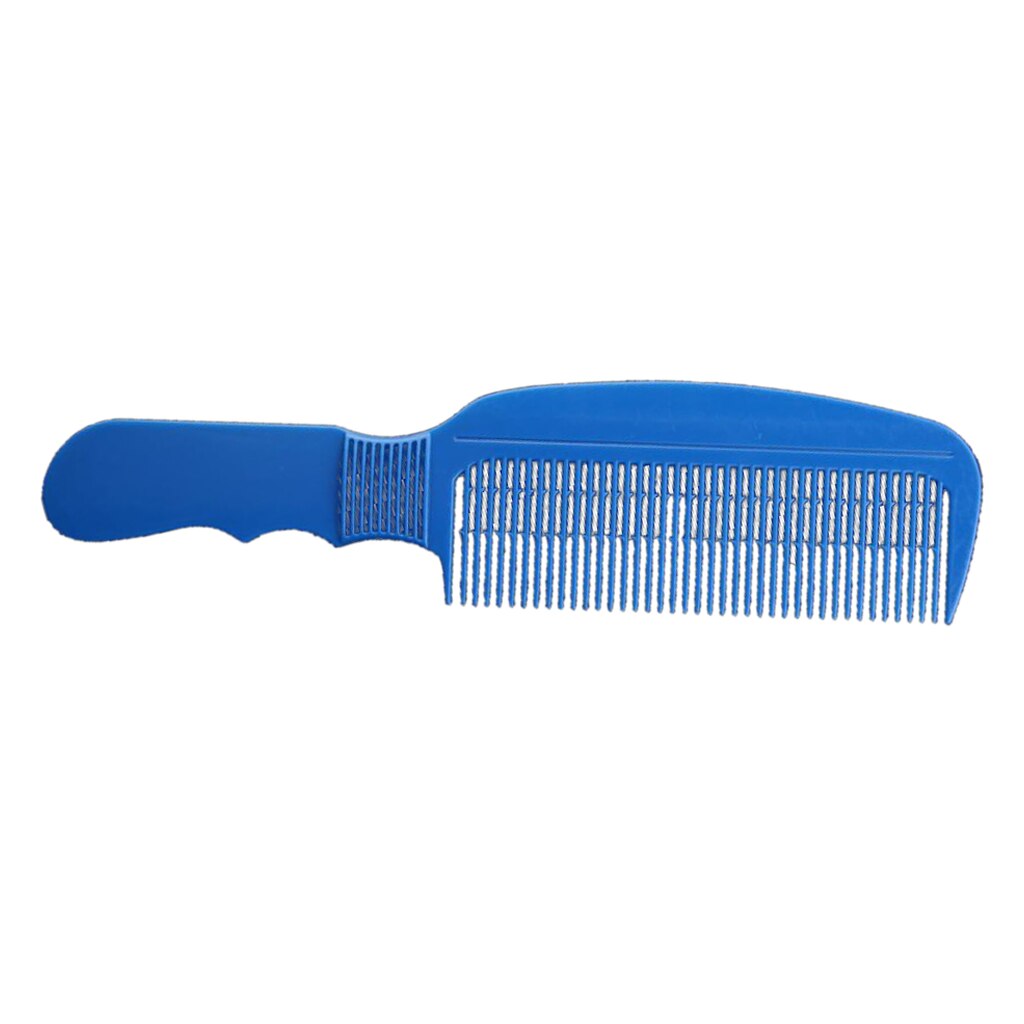 Peine de plástico para cortar el pelo, utensilio plano, de diente fino, pelo graso, peine de peinado