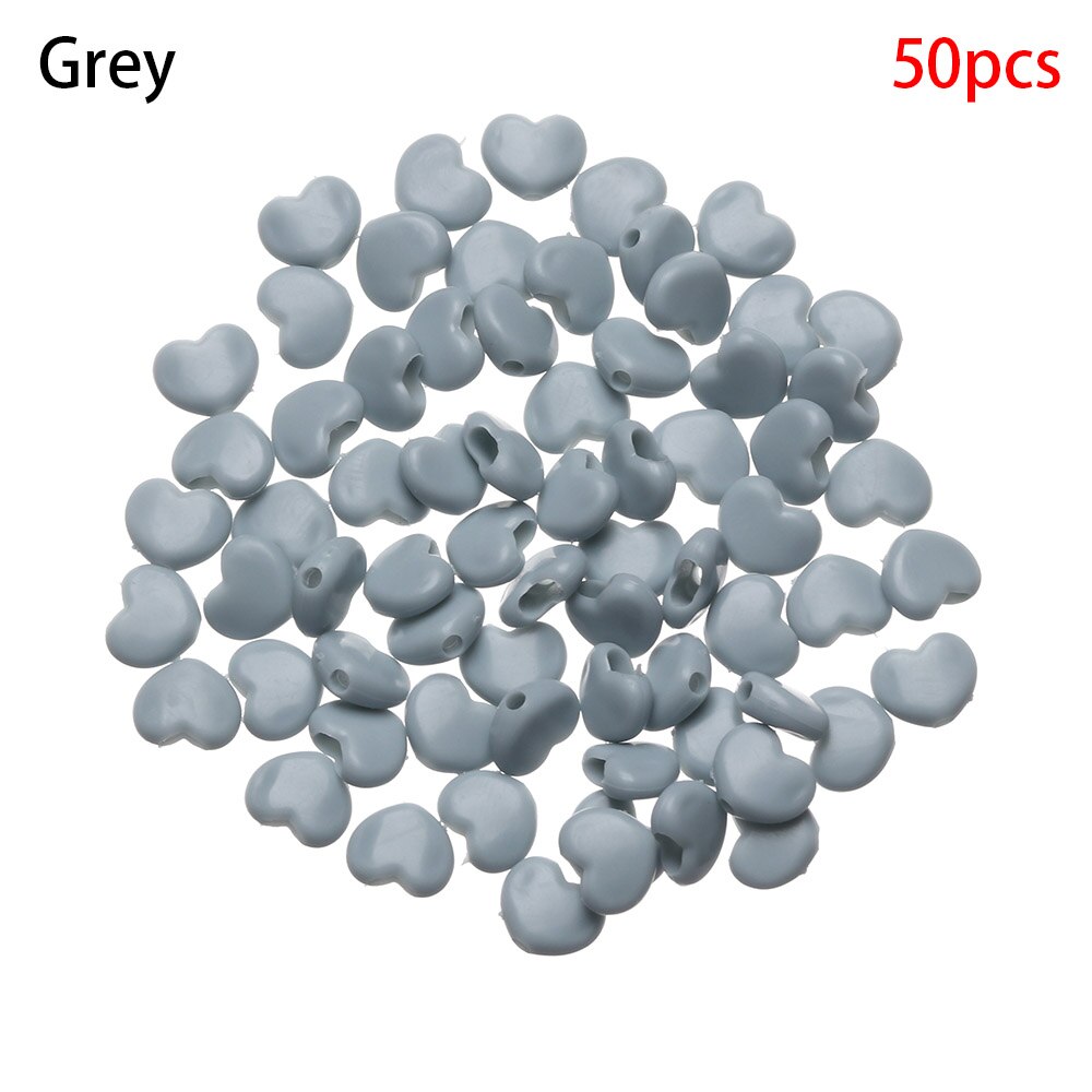 Cuerdas de silicona love para mascarillas, accesorios de cordones ajustables, antideslizantes, coloridos, 50/100 Uds.: grey-50pcs