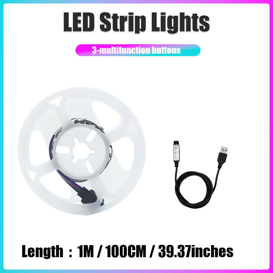 LED Strip Verlichting 1-20 m Muziek Sync RGB Led Strip Tape Verlichting voor Kamer Thuis Party Decoratie TV Backlight flexibele Lint: Blauw